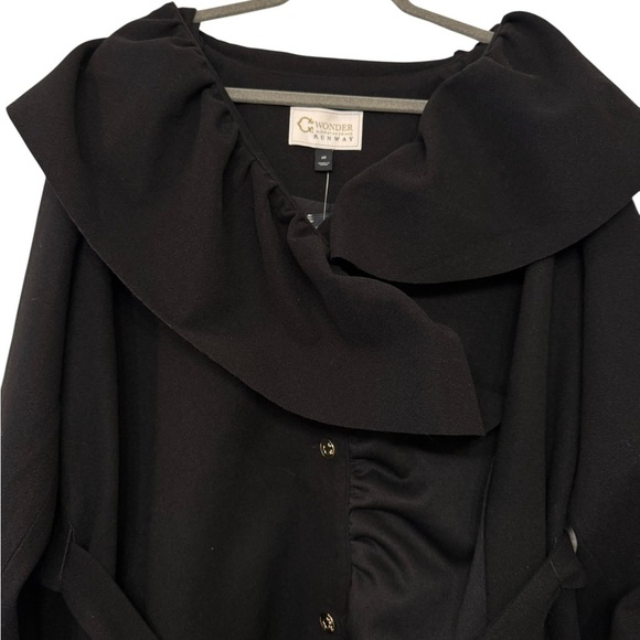 C Wonder  Ruffle Front Dress Coat - Picture 8 of 12